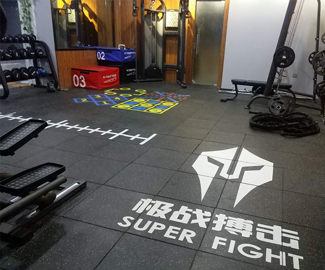 360 Multi UV Printing Rubber Flooring Mat for Gym