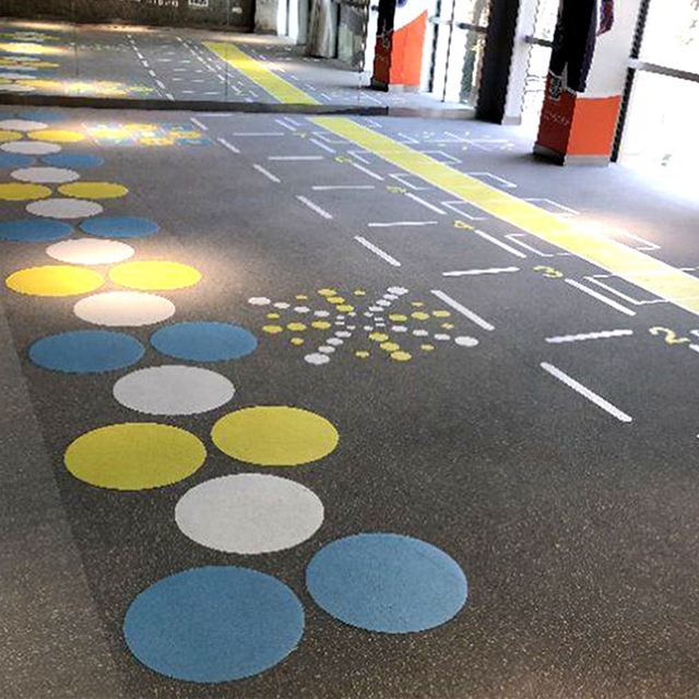 Colorful new qualified mat rubber tiles flooring mats with UV Printed Patterns
